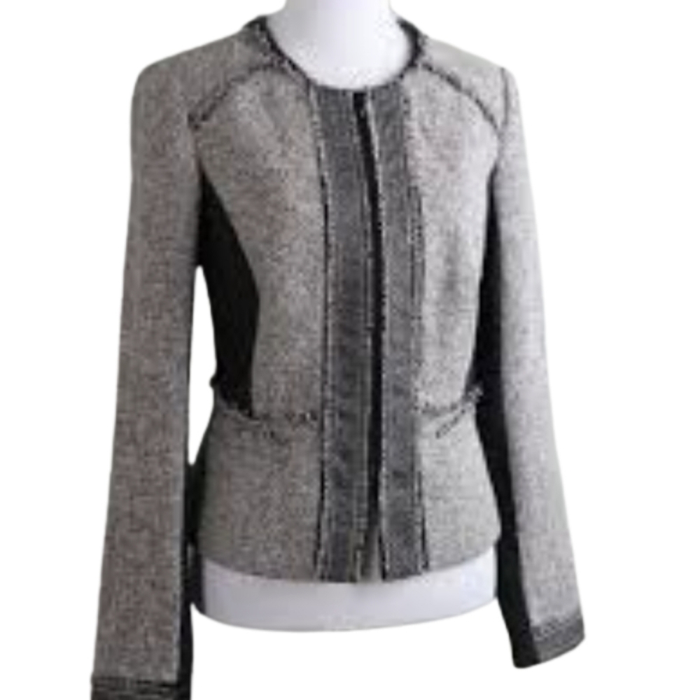 WHBM Tweed Moto Jacket size 8